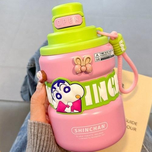 짱구 텀블러 600ml 캐릭터 예쁜 스테인리스 보온 보냉 물병