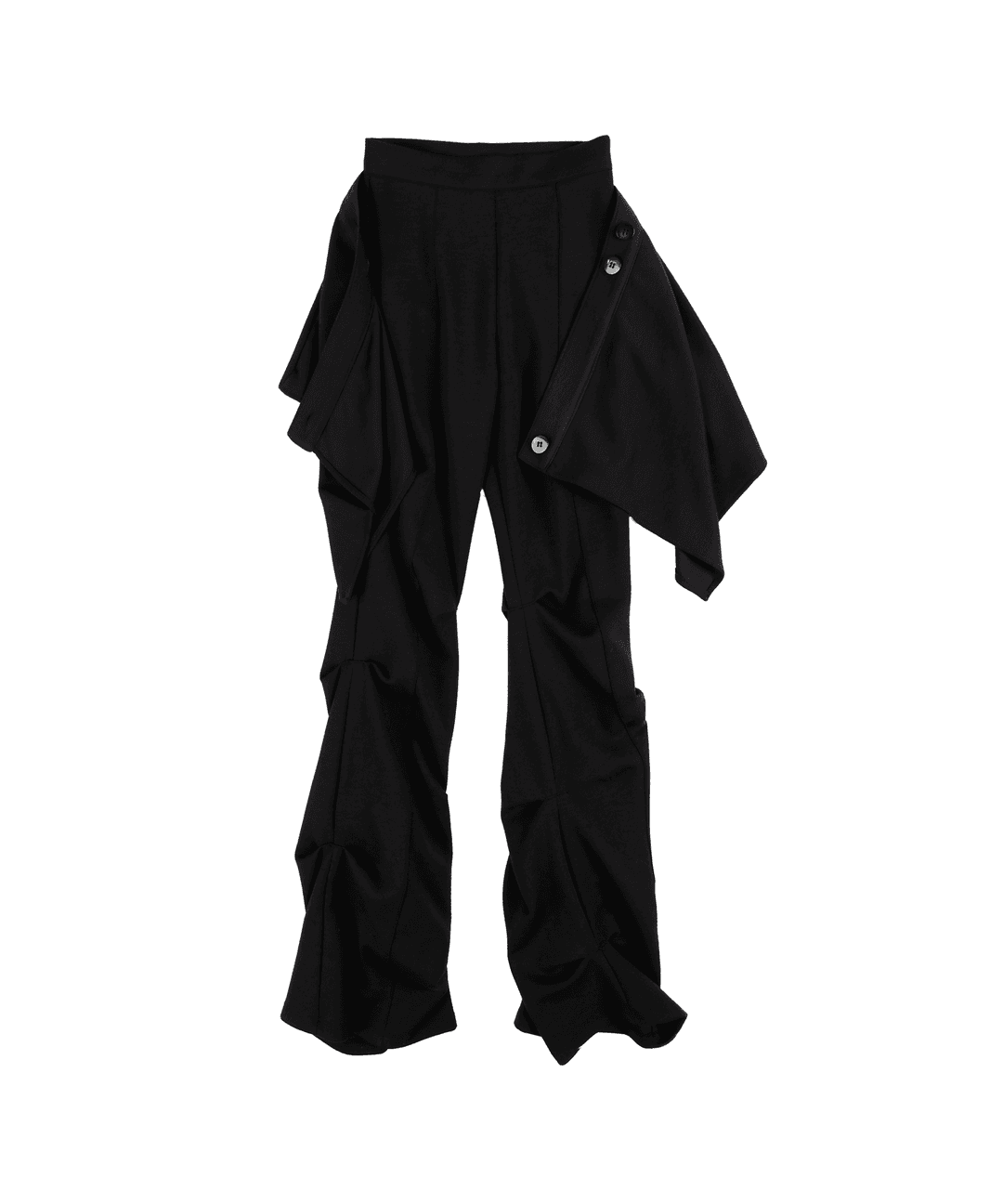 (2/15 Restock, M size 순차배송) Wrap Over Tuck Pants / Black