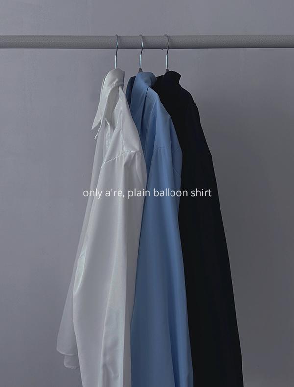 [자체 제작] 아르 플레인 벌룬 셔츠