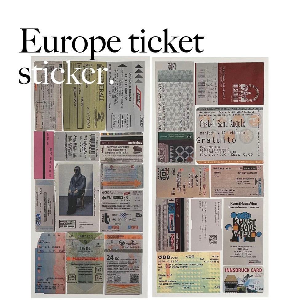 [마이시리즈] 유럽 티켓 스티커