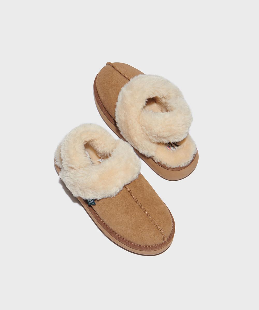 [NEW 10%] CLOUDY FLATFORM FUR SLINGBACK - 5color