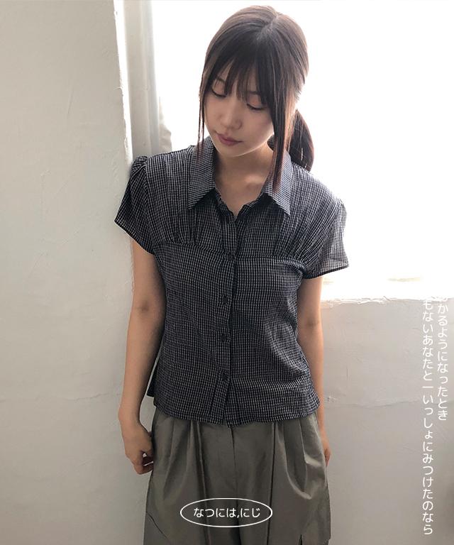 classy check blouse