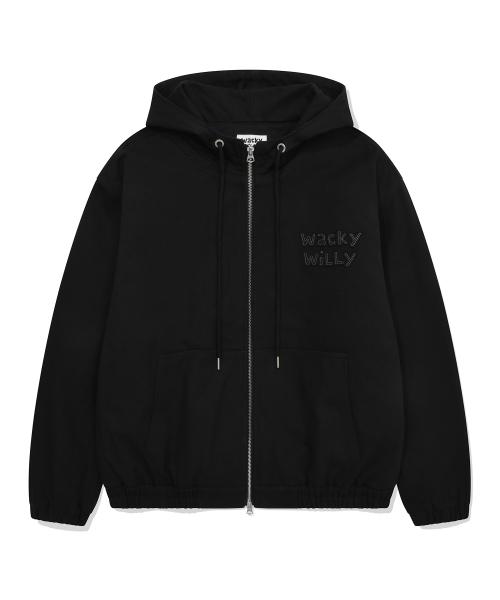 후드 패딩 워크자켓 블랙