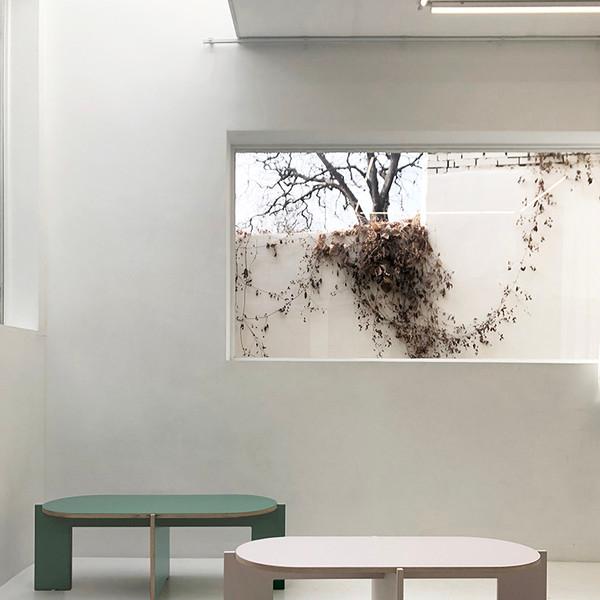 양면 라운드 조립 소파테이블 3color