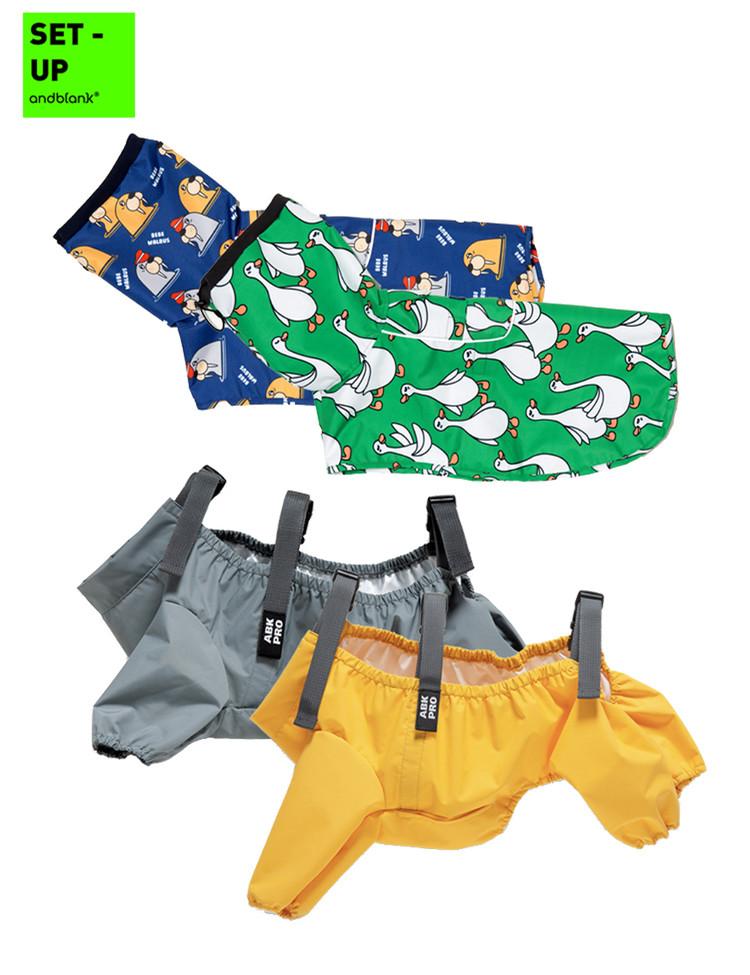 [셋업] 레인코트 자켓 + 바디수트