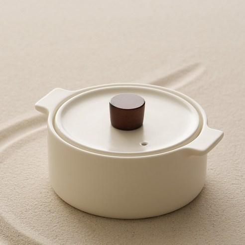 한국도자기 리한 루나스톤 IH 인덕션 무균열 뚝배기 16CM 화이트베이지, 16cm, 1개 - 뚝배기/내열냄비 | 쿠팡