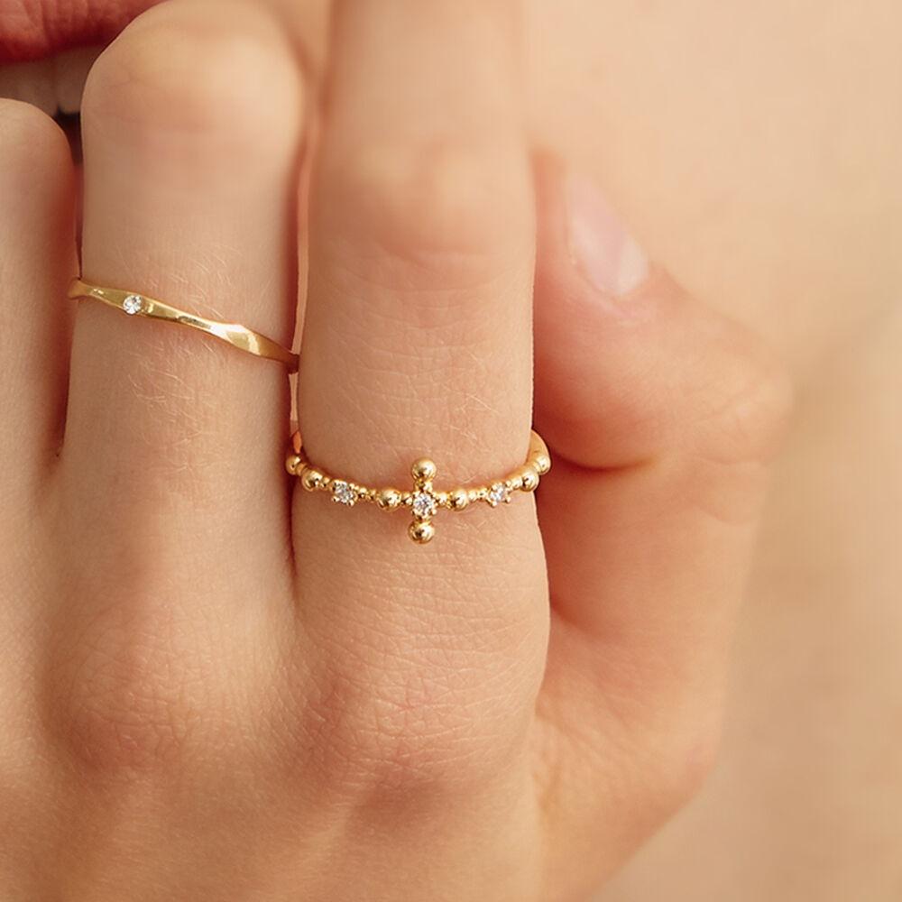 [silver925]cubic cross ring