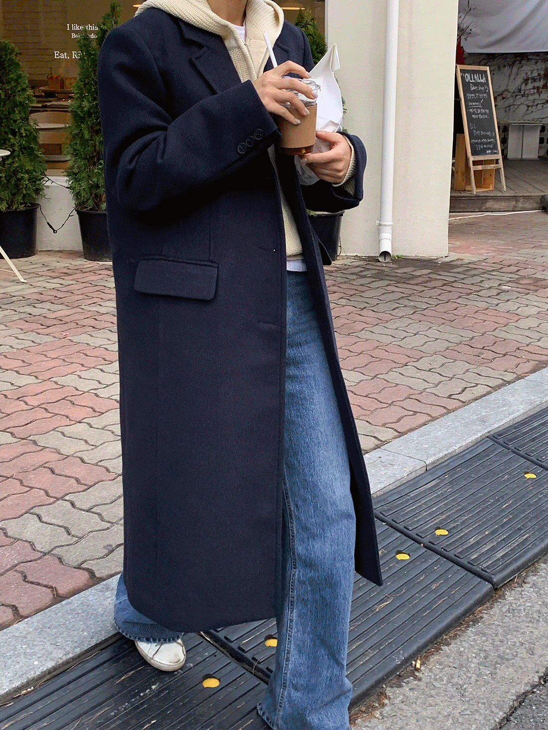 [4온스 누빔] 포렙 울 롱코트