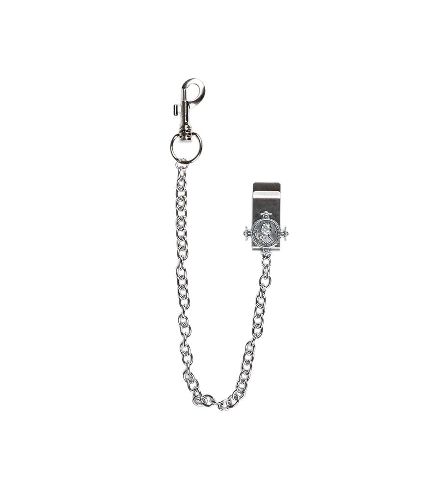 Montmartre Cross Moneyclip Chain - Antique Silver