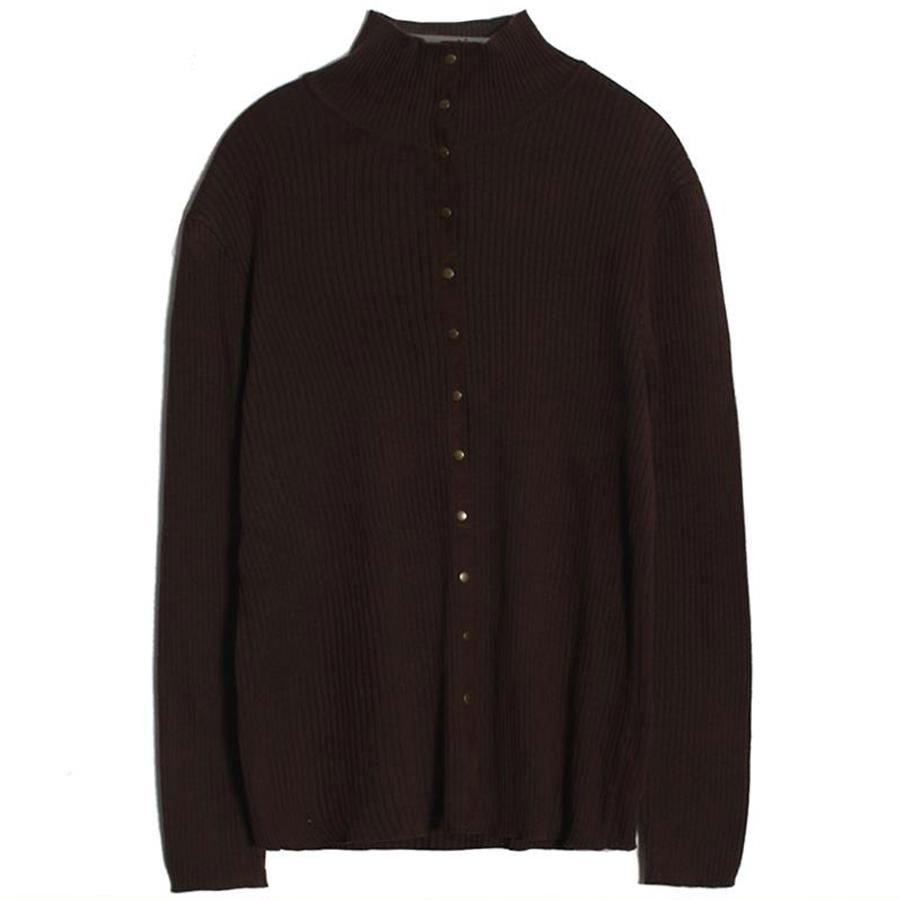 button rib cardigan