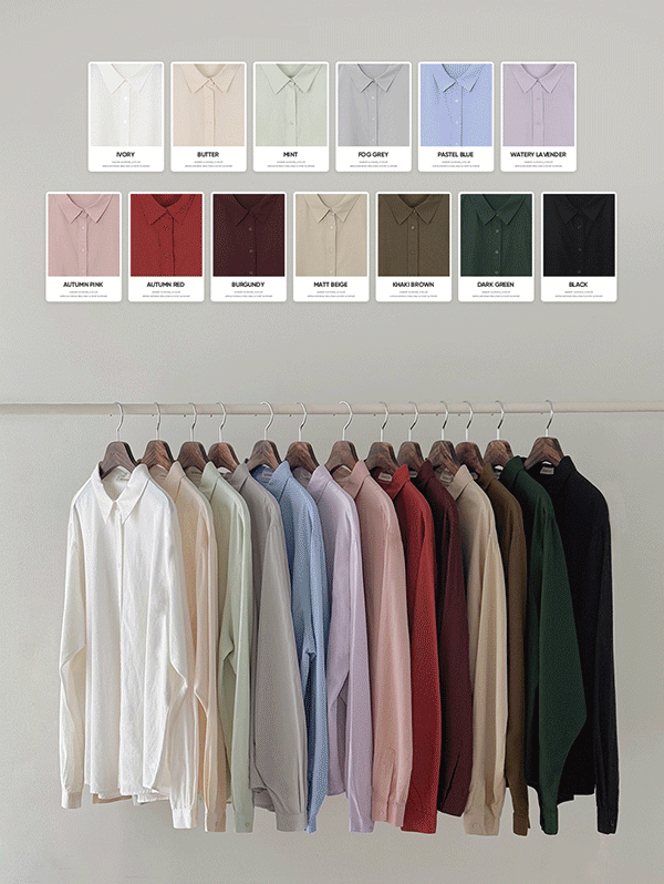 [일주일간 무료배송/1등셔츠] #SLOWMADE. 어텀 더블스티치 워싱셔츠 - 13 color