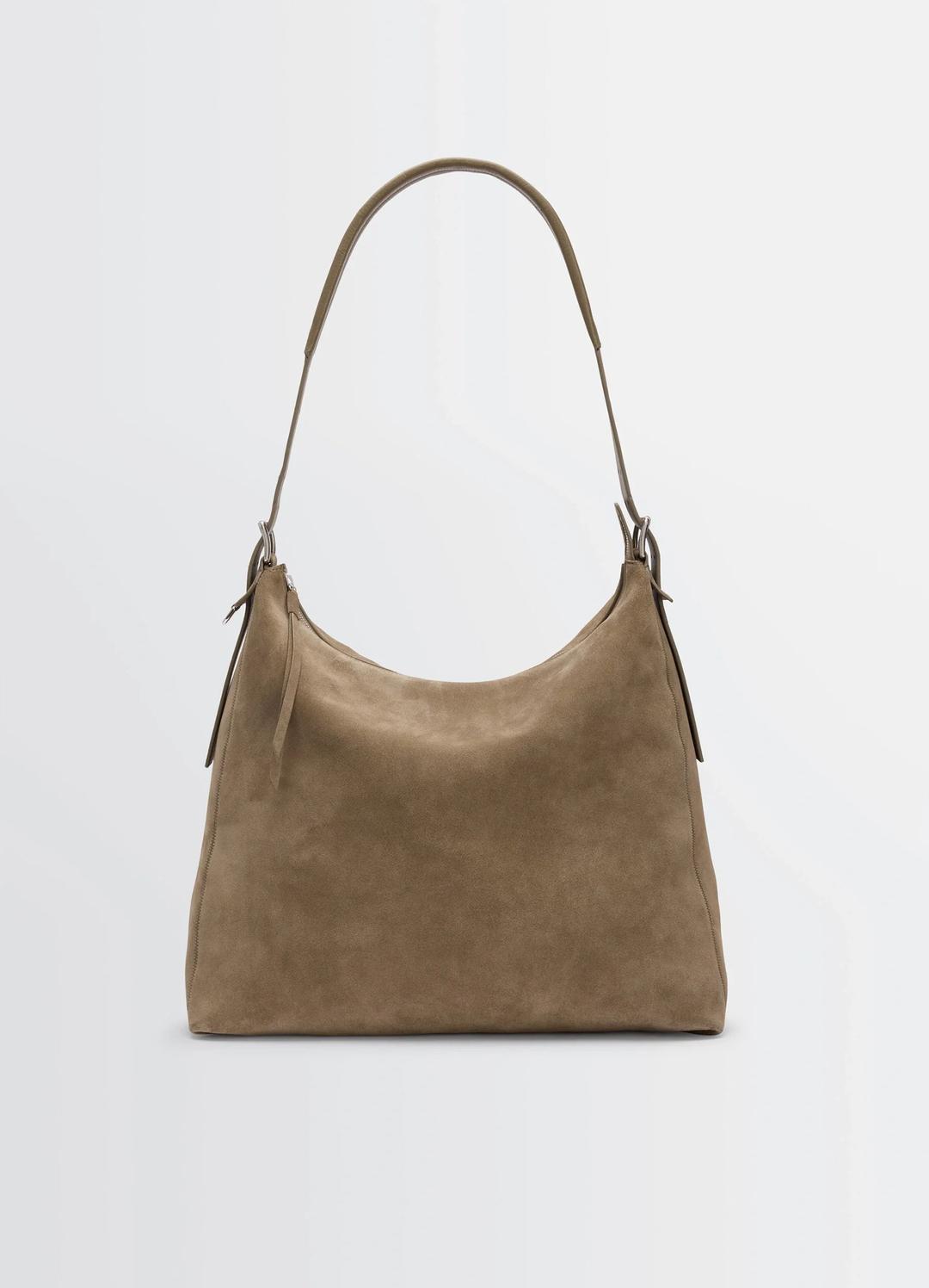 BELTED HOBO BAG IN SUEDE LEATHER - OS