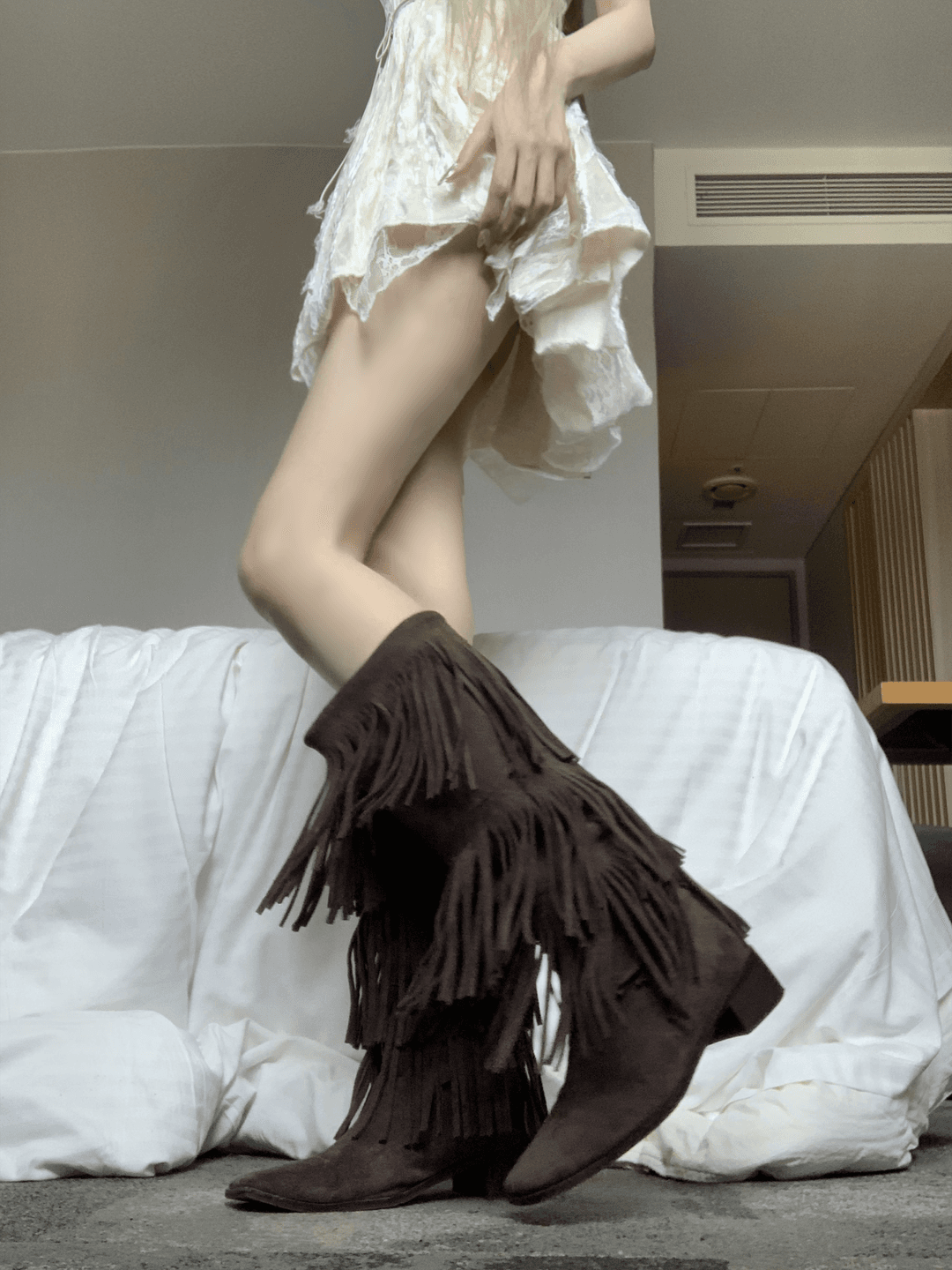 Grannon Vintage Tassel Boots (2color)