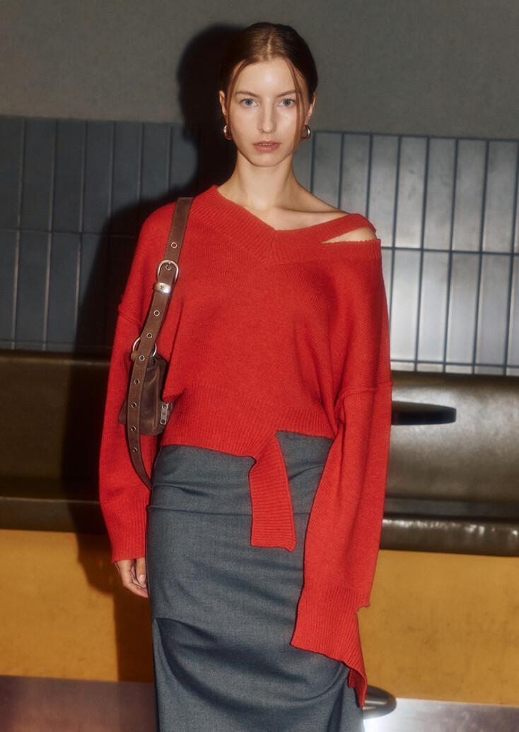 lotsyou_Pheobe`s Knit Sweater Red