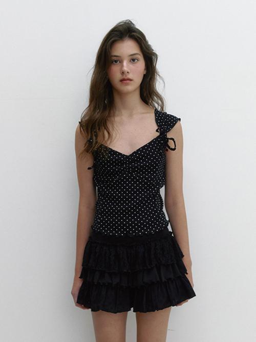 DOT RIBBON T (BLACK)