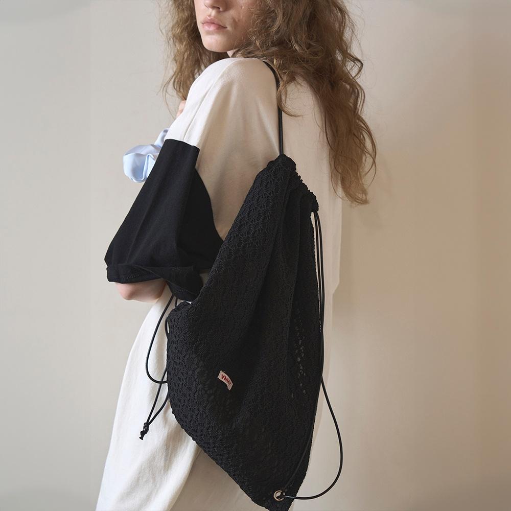 Lace gymsack_black