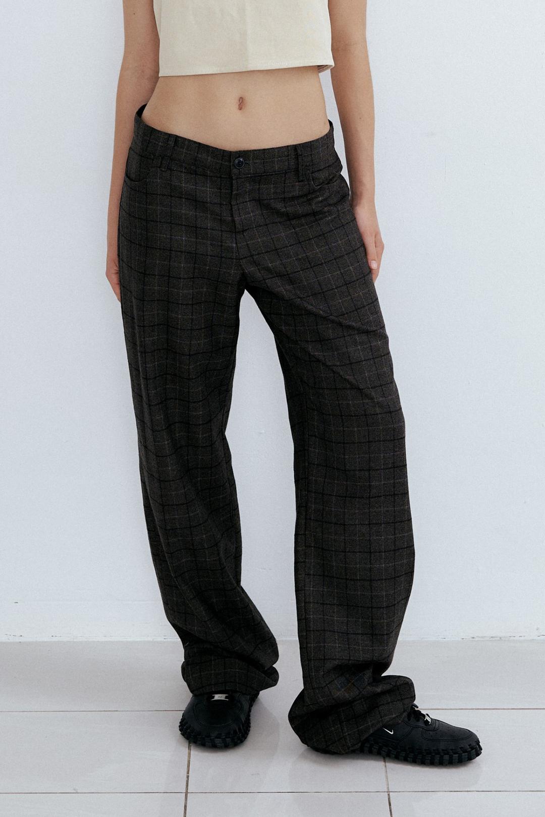 Low Check Pants_Dark Grey