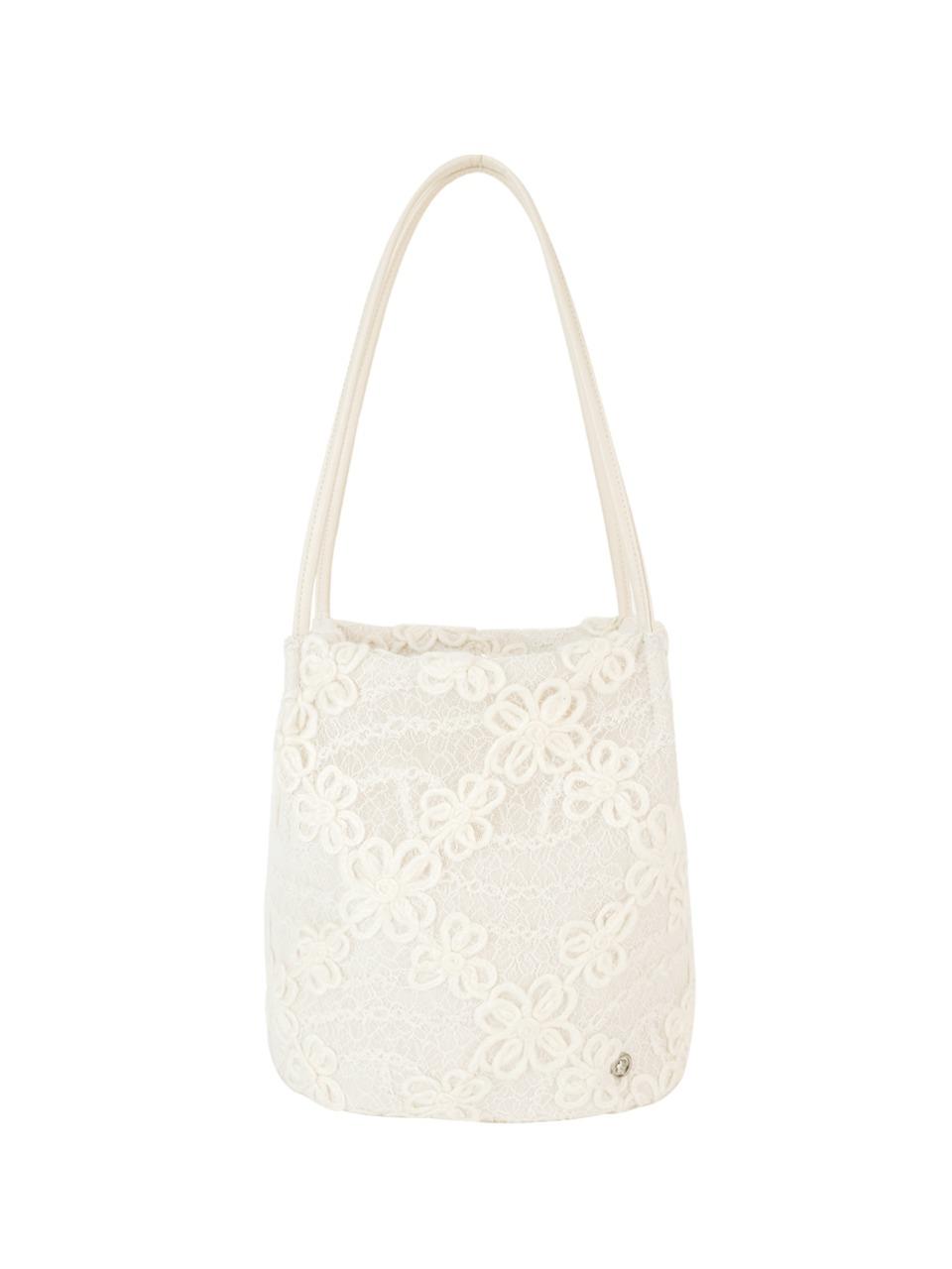 [ 10% OFF ~ 2/1 ] Lace cottage bag_snow flower_ivory