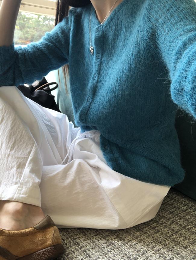 alpaca blended sheer cardigan