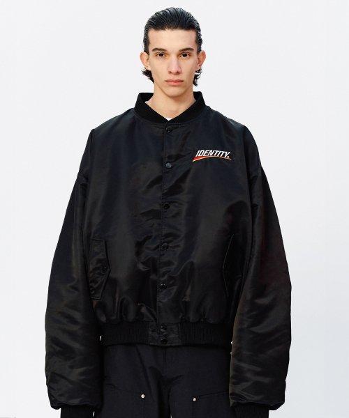 BATTERY OVER VARSITY JACKET Black