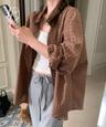더롯 (당일) [mellounge] 멜라운지 포비 체크 긴팔 셔츠 (3color) 개강룩/출근룩/데이트룩/일상복/데일리룩/남방/오버핏/루즈핏/보이핏/가을신상