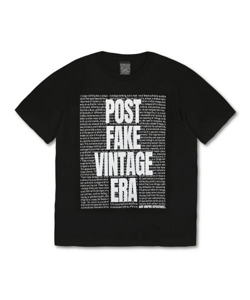 FAKE VINTAGE HALF SLEEVE TEE (BLACK)