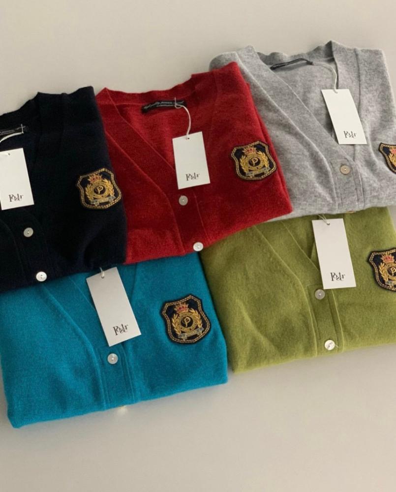 포스터 FW 캐시 패치 가디건 / 가을버전 캐시미어 패치 와펜 가디건