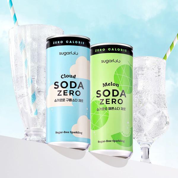 슈가로로 소다제로 2종 구름/메론 250ml (24캔)