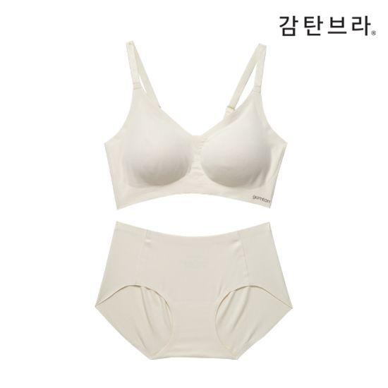 [일체형] 모달스킨 감탄브라 - 스트랩 브라팬티 1set