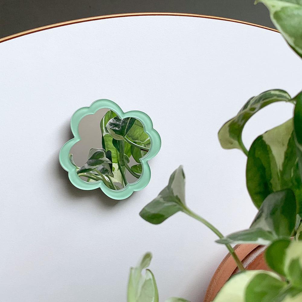 클로버 거울 맥세이프 그립 톡홀더 미러 네잎클로버