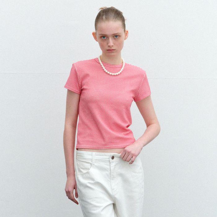 Lola Check T-shirt (RED)