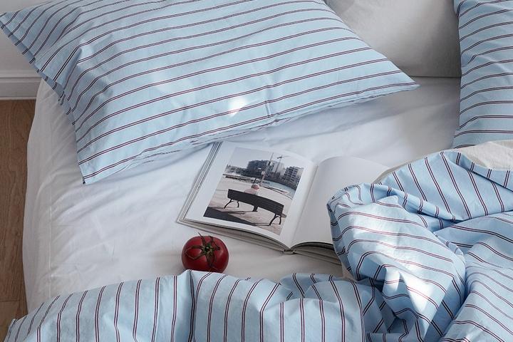 햄프턴 고밀도 코튼 스트라이프 이불커버세트 SS Q