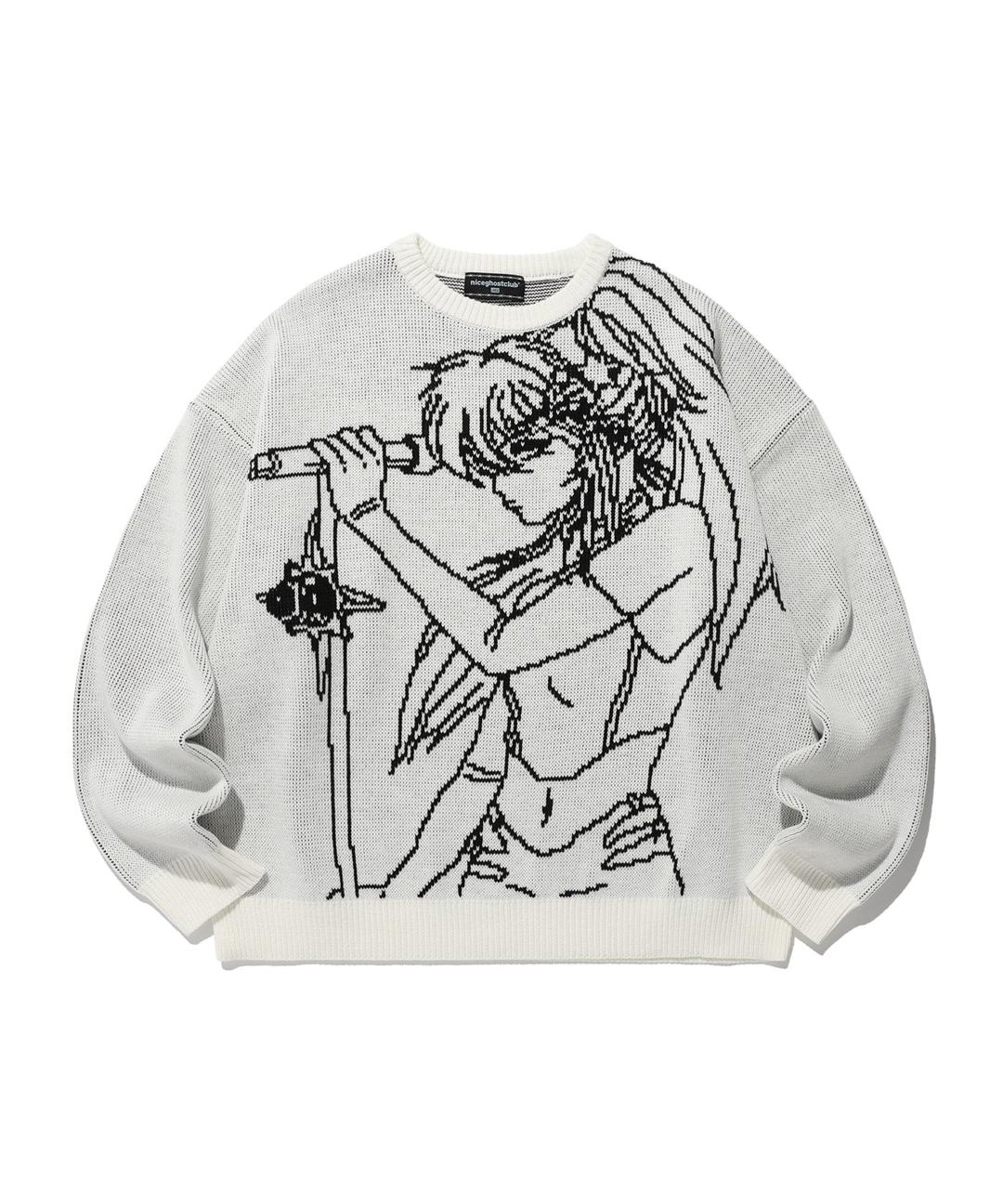 SINGING GIRL MANGA KNIT[WHITE]