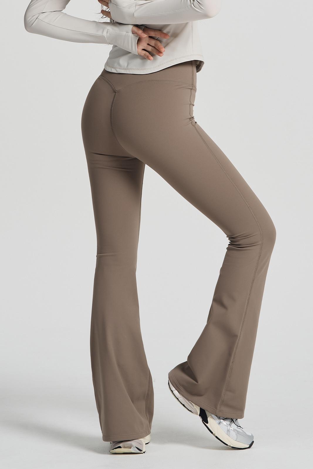 우먼스 서포트 웜업 부츠컷 레깅스 (Taupe)