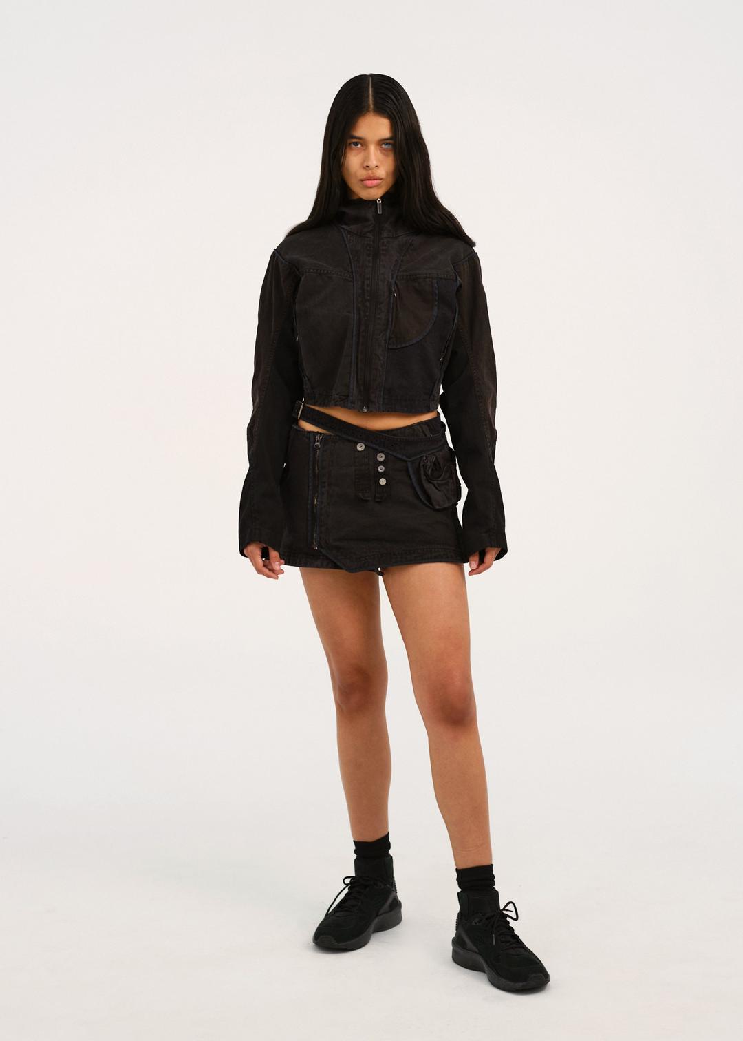 Patchwork Crop Jacket