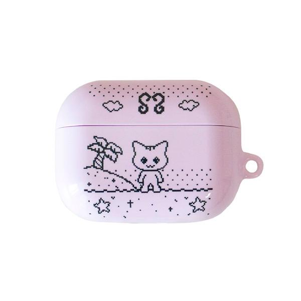 고양이의 섬 유광 하드 에어팟 케이스