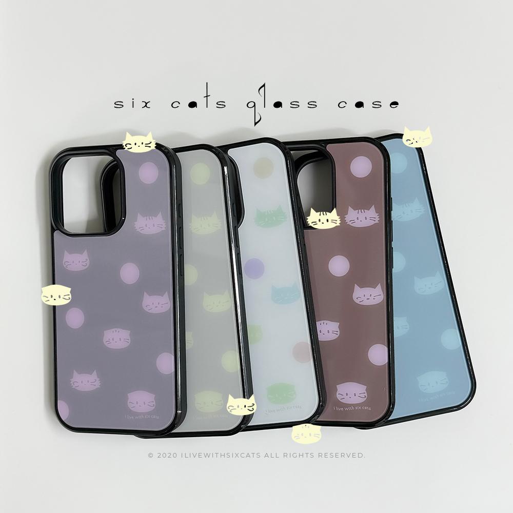 ⚪️ 글라스 범퍼 케이스 ⚪️ finding six cats! =^. .^=