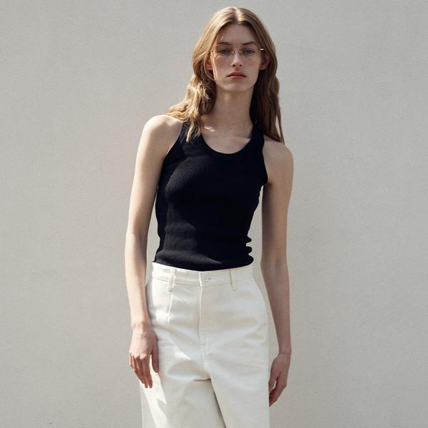 RCP Ribbed Sleeveless, Black