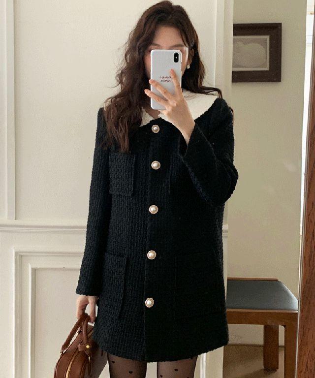 루티 트위드 미니 원피스