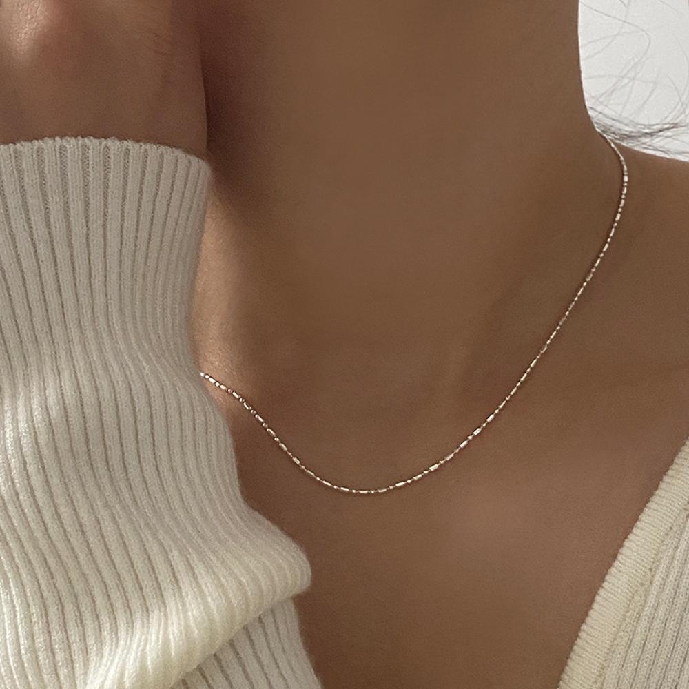 제인트 ﻿[1만판매돌파]실버925 소세지 볼 체인 실버 은 목걸이