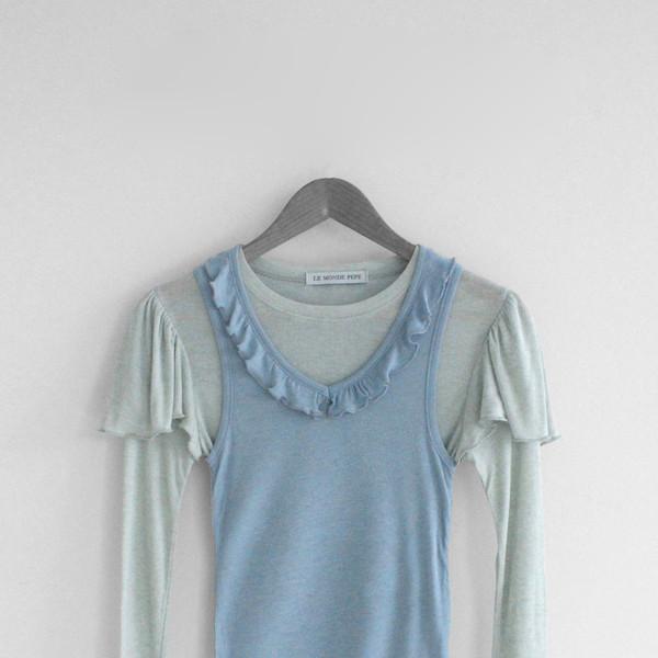 [pepe]fairy long sleeve T(dusty mint) 15% sale