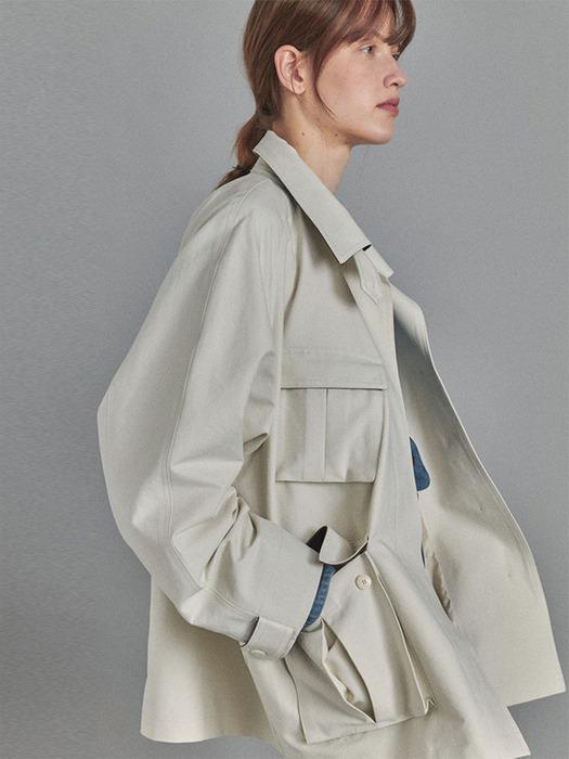 アウターその他 LOOKAST NICKY HALF TRENCH COAT / NICKY HALF TRENCH COAT_2col Lookast-애쉬 베이지 니키 하프 트렌치 코트 / ASH BEIGE NICKY
