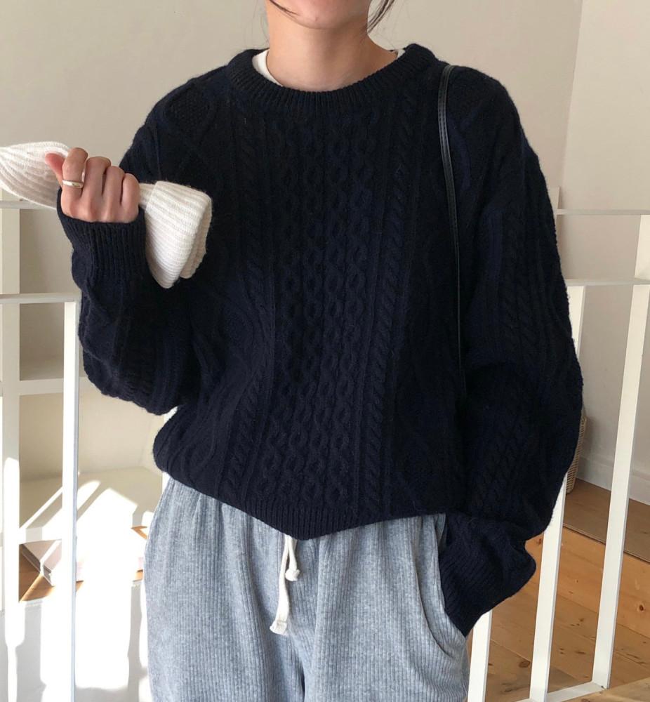 피셔니트(아이,네이비,멜란그레이,레드)