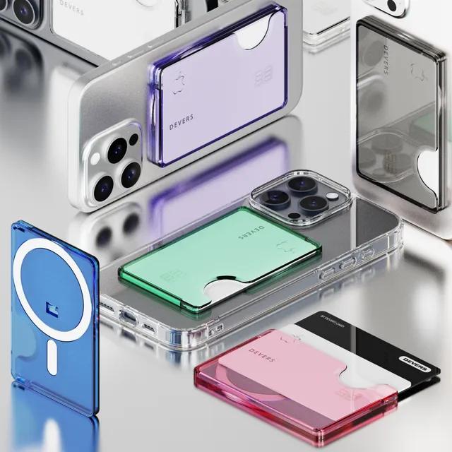 [아이폰16🍎/갤럭시✨/변색방지✔]디버스 맥세이프 더블 클리어 카드포켓 케이스 (6color) 2장 수납 휴대폰 마그네틱