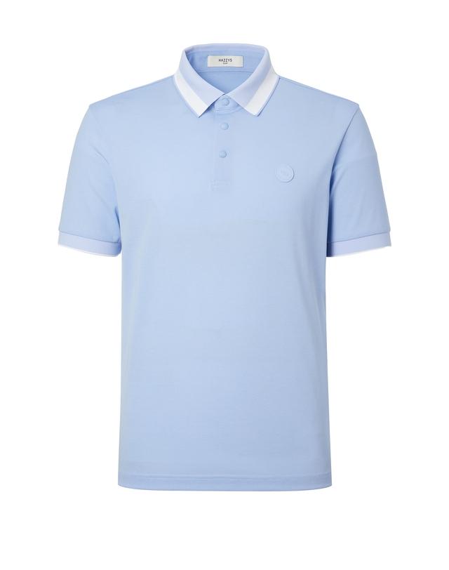 블루 컬러팔레트 쿨피케 반팔카라