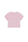 MATIN SMALL LINE LOGO STITCH CROP TOP IN PINK