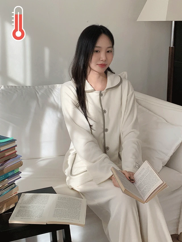 [A.made] 허그 웜모어 긴팔 기모 커플파자마 크리스마스 남녀공용 잠옷세트