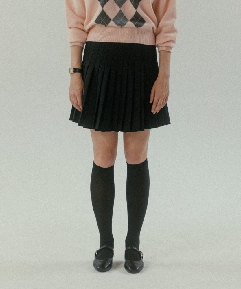 WOOL BUCKLE MINI SKIRT