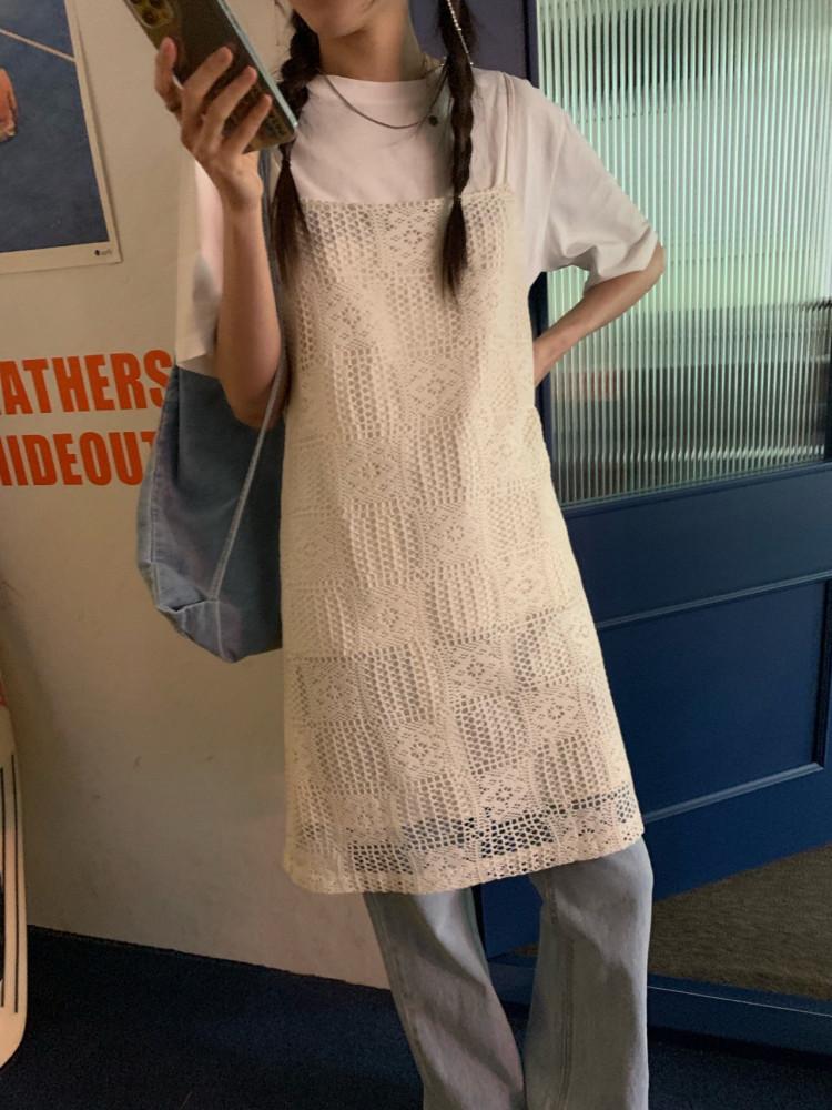 LSM 크로쉐 레이어드 원피스 : 레이지선데이모닝