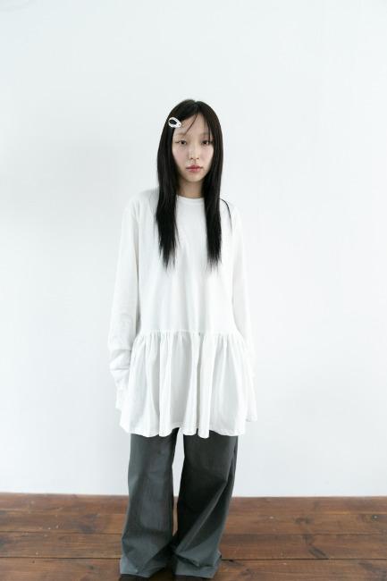 오무수히 shirring layered cotton ops(3colors)